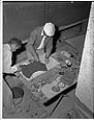 Image of Artists creating mosaic mural, Seattle, 1958