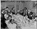 Image of Children around table at birthday party, Seattle, circa 1955