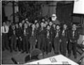 Image of Group of Cub Scouts with Santa Claus, Seattle, circa 1953