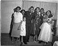 Image of Group posing in living room, Seattle, circa 1950