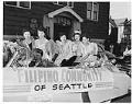Image of Women riding in East Madison Seafair parade, Seattle, circa 1953
