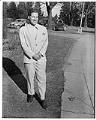 Image of Don Alexander at Volunteer Park, Seattle, February 9, 1947