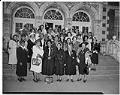 Image of NACWC convention delegates on steps of Garfield High School, Seattle, August 1948