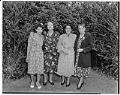 Image of Four NACWC convention delegates posing outdoors, Seattle, August 1948