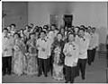 Image of Seafair royalty posing with their escorts, Seattle, July 23, 1951