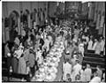 Image of First Communion procession at St. Joseph's church, Seattle, circa 1953