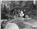 Image of Nakamura family posing in garden, Seattle, circa 1962