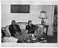 Image of Man and woman seated in a living room, Seattle, circa 1956