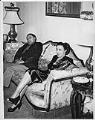 Image of Man and woman seated in a living room, Seattle, circa 1955
