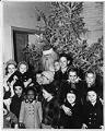 Image of Children and Santa, circa 1954