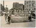 Image of Schwabacher Bros. band waiting to join parade, Seattle, July 29, 1938