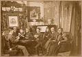 Image of Horton family posing together in parlor, Seattle, circa 1898