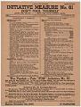 Image of Initiative measure no. 61 flier, 1932