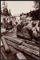 Image of Logs passing through Montlake Ditch, Seattle, circa 1902