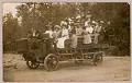 Image of Seattle's first motor-driven sightseeing bus, Seattle, 1907