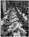 Image of Servicemen eating at YMCA, Seattle, April 1943
