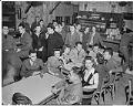 Image of Servicemen socializing at Jefferson Park recreation center, Seattle, 1942