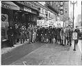 Image of Demonstrators protesting closure of Seattle Service Men's Club, December 7, 1946