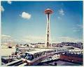 Image of Space Needle and Monorail, Seattle World's Fair, 1962
