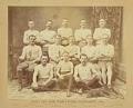Image of Queen City Hose Team members posing for tournament, 1889