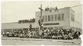 Image of Kilbourne & Clark employees posing in front of factory, Seattle, June 1922