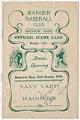 Image of Rainier Baseball Club scorecard, 1906
