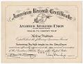 Image of Helene Madison's American record certificate, September 12, 1931