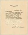 Image of Letter from Bertha K. Landes, March 15, 1926