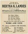 Image of All Seattle needs Landes for mayor, 1926