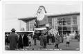 Image of Santa Claus figure at Northgate Shopping Center, Seattle, circa 1958