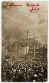 Image of Crowds watching fire at Grand Trunk Pacific pier, Seattle, July 30, 1914