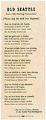 Image of Old Seattle lyrics, circa 1940