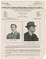 Image of William J. Burns International Detective Agency circular, April 20, 1914