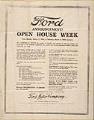 Image of Ford Motor Company open house ad, Seattle, March 1924