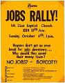 Image of CORE jobs rally poster, October 4, 1964
