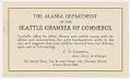 Image of Alaska Department of Seattle Chamber of Commerce card, circa 1925