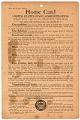 Image of Home card rationing advice, circa 1918