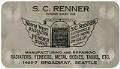 Image of S.C. Renner business card, circa 1917