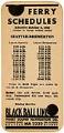 Image of Black Ball Line ferry schedule, 1933