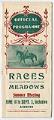 Image of Races at the Meadows program, August 3, 1906