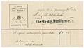 Image of Subscription receipt for Weekly Intelligencer, January 30, 1873