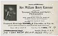 Image of Rev. William Henry Kanouse business card, circa 1933