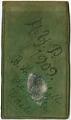 Image of AYPE monthly pass in a handmade holder, Seattle, 1909