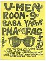 Image of U-Men, Room-9, Baba Yaga, PMA, and The Fag concert poster, circa 1984