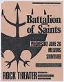 Image of Battalion of Saints, Melvins, and Skin Yard concert poster, June 26, 1985