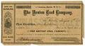 Image of Arthur Denny's Renton Coal Company stock certificate, August 7, 1875
