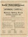 Image of Swimming carnival program, 1924