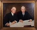 Image of Oil portrait of Joshua Green and Dwight Merrill by Charles J. Fox, ca. 1950