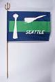 Image of Handmade Seattle flag made by Dr. Willard Goff, 1968