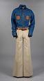 Image of Pair of Brittania khaki bell bottom pants, ca. 1975-1979